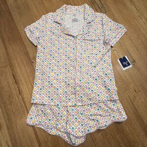 Roller rabbit x target Geo Hearts Short Sleeves & Shorts Pajama Set Sz SMALL